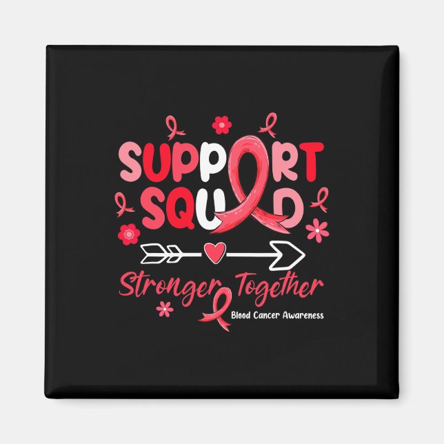 Groovy Support Squad Rotes Band Blutkrebsbewusstse Magnet (Vorne)