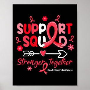Groovy Support Squad Rotes Band Blutkrebsbewusstse Poster