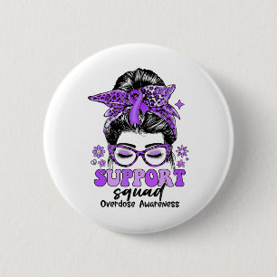 Groovy Support Squad Unordentlicher Dutt Frauen Üb Button