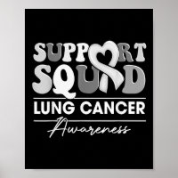 Groovy Support Squad White Ribbon Lung Cancer Awar