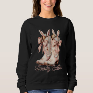Groovy Süße Oster-Eier Stiefel Western Cowboy Howd Sweatshirt