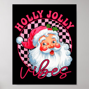 Groovy süßer Weihnachtsmann Weihnachtsstimmung Xma Poster