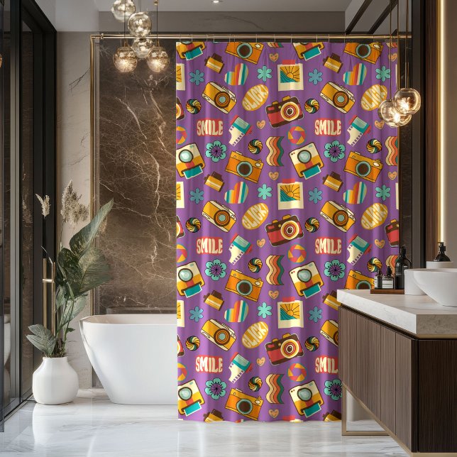 Groovy Swirl Curtain Retro Pastel Shower Style Duschvorhang (Groovy Swirl Curtain Retro Pastel Shower Style)