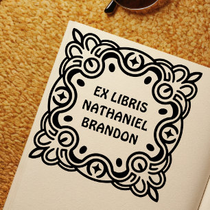 Groovy Swirls Ex Libris Selbstfärb-Stempel für Büc Permastempel