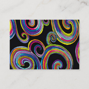 Groovy Swirls (PERLE) GRÖSSEN-/PAPIER-/FORM-OPTION Visitenkarte