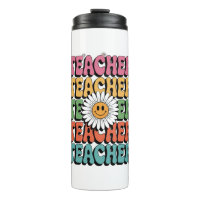 Groovy Teacher Niedlich Daisy Blume Retro Back Sch