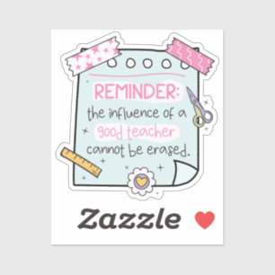 Groovy Teacher Quote Erinnerungen Stickers Aufkleber