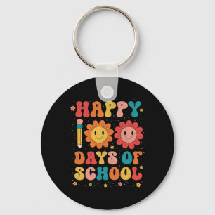 Groovy Teacher Student 100. Tag der Schule glückli Schlüsselanhänger