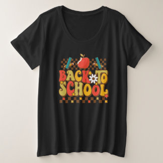 Groovy Teacher Vibes Elementary Welcome Back To Sc Große Größe T-Shirt