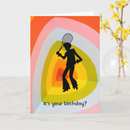 Groovy Tennis Disco Dancer Karte