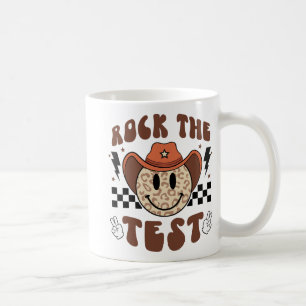 Groovy Test Day rockte das Testlächeln Cowboy Boys Kaffeetasse