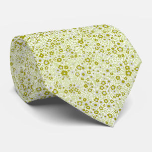 Groovy Tiny Green Daisies Neck Tie Krawatte