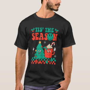 Groovy Tis The Season Weihnachten Hippie Heiße Sch T-Shirt