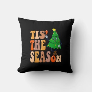 Groovy Tis The Season Weihnachtskiefer Kissen