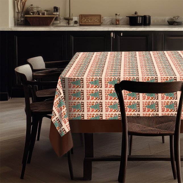 Groovy-Tischdecke Retro-Pastell-Festtagszauber Tischdecke (Groovy Dining Cloth Retro Pastel Holiday Magic)