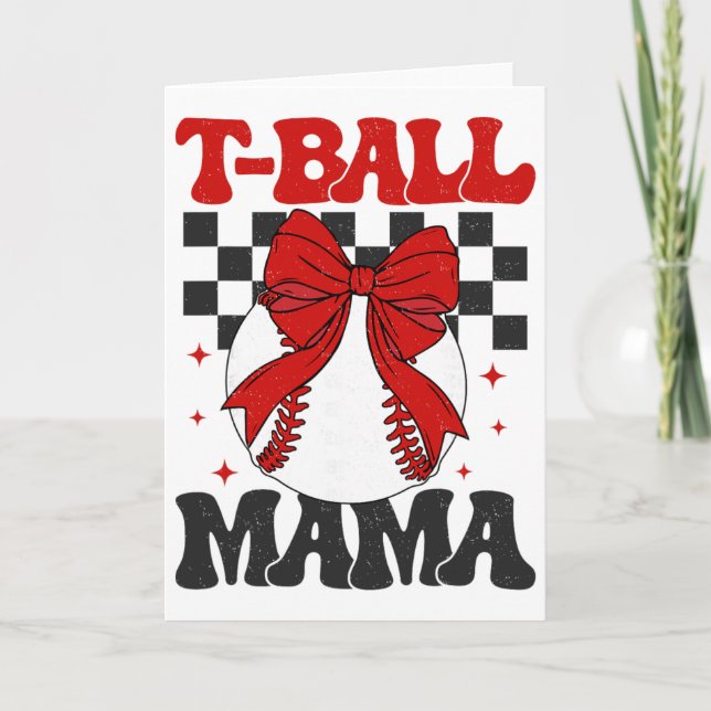 Groovy Tll Mama Softll T-ll Mama Karierte Mutterta Karte (Vorderseite)