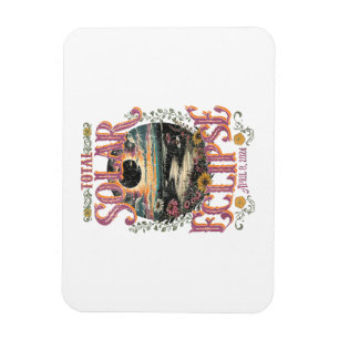 Groovy Total Solar Eclipse 8. April 2024 Astronomi Magnet