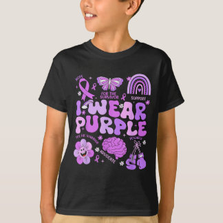Groovy trägt lila zur Unterstützung des Epilepsie- T-Shirt