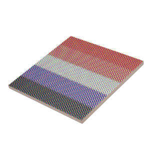 Groovy Trippy Abstract Cupioromantische Pride-Flag Fliese