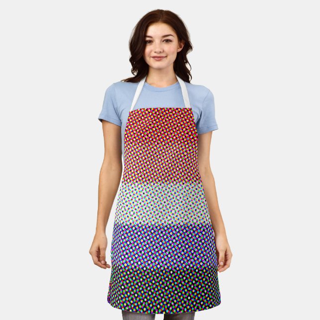 Groovy Trippy Abstract Cupioromantische Pride-Flag Schürze (Getragen)