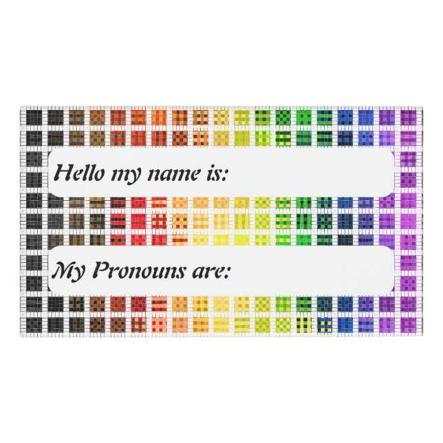 Groovy Trippy Abstrakt Graffiti Agender Pride Flag Namenschild (Vorderseite)