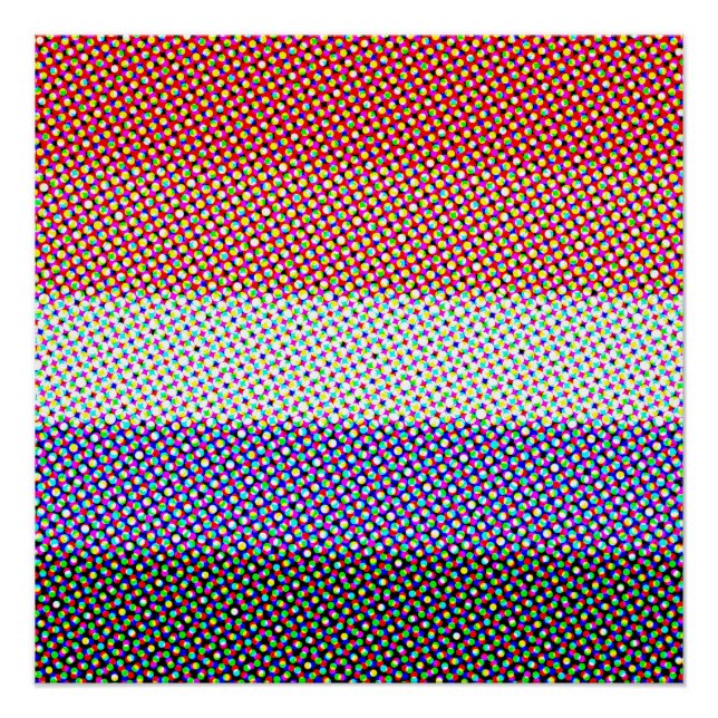 Groovy Trippy Abstrakte Cupioromantic Pride Flag Poster (Vorderseite)