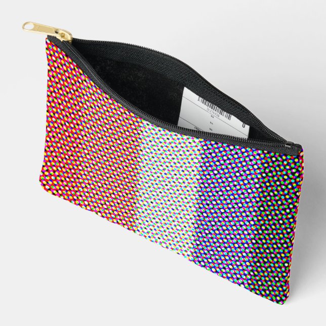 Groovy Trippy Abstrakte Cupioromantic Pride Flag Zubehörtasche (Offen)