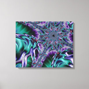 Groovy Trippy Funky Psychedelic Fraktal Art Leinwanddruck