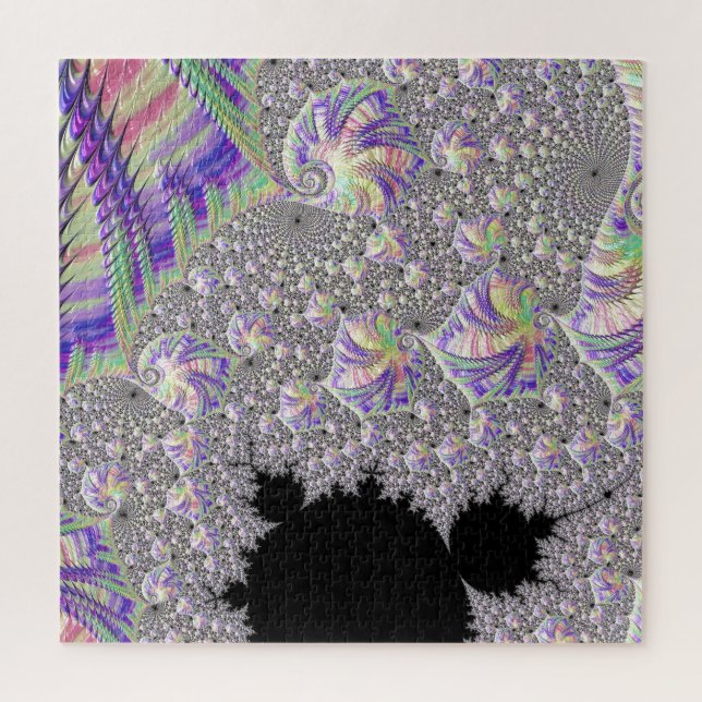 Groovy Trippy Funky Psychedelic Fraktal Art Puzzle (Vertikal)