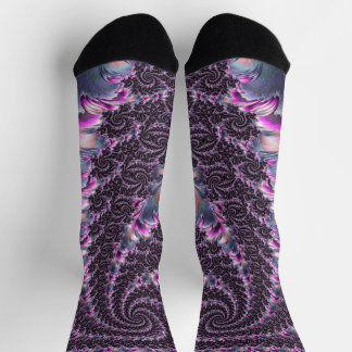 Groovy Trippy Funky Psychedelic Spiral Fraktal Art Socken