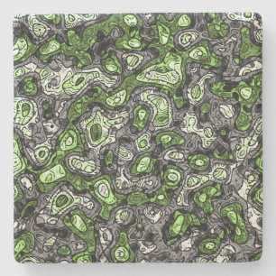 Groovy Trippy Grungy Funky Abstract Agender Stolz Steinuntersetzer