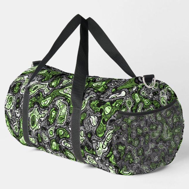 Groovy Trippy Grungy Funky Abstrakt Agender Pride Duffle Bag (Rechte Ecke)