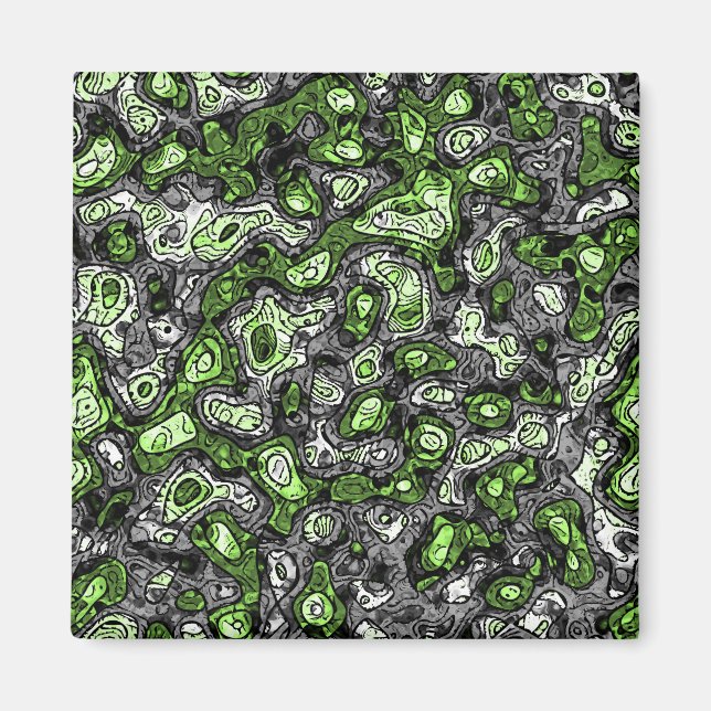 Groovy Trippy Grungy Funky Abstrakt Agender Pride Magnet (Vorne)