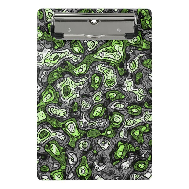 Groovy Trippy Grungy Funky Abstrakt Agender Pride Mini Klemmbrett (Vorderseite)