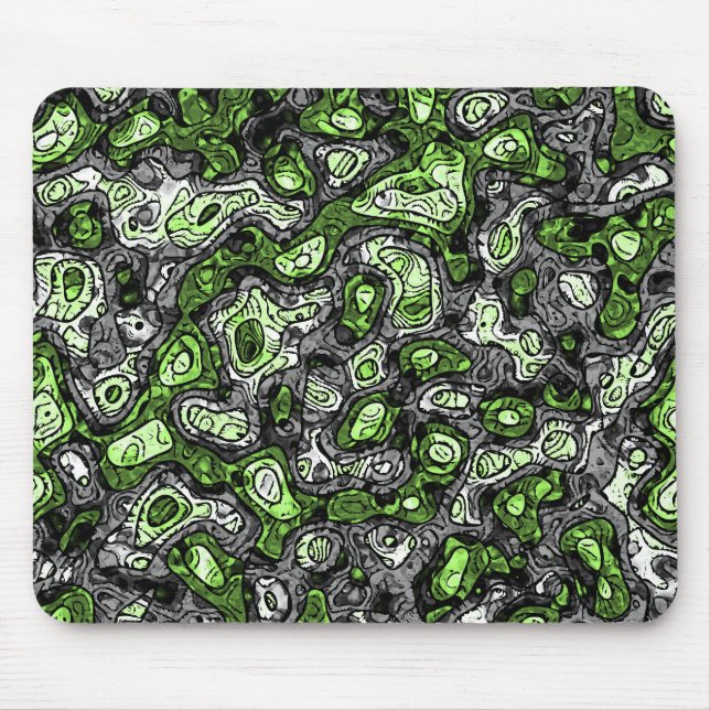 Groovy Trippy Grungy Funky Abstrakt Agender Pride Mousepad (Vorne)