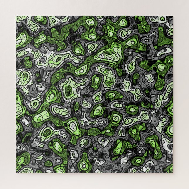 Groovy Trippy Grungy Funky Abstrakt Agender Pride Puzzle (Vertikal)