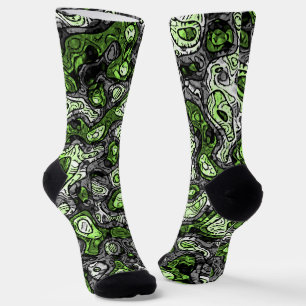 Groovy Trippy Grungy Funky Abstrakt Agender Pride Socken