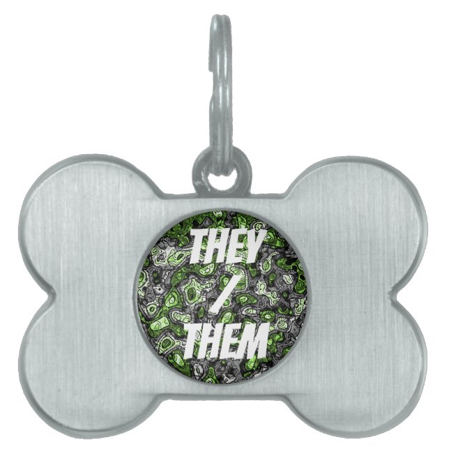 Groovy Trippy Grungy Funky Abstrakt Agender Pride Tiermarke (Vorderseite)