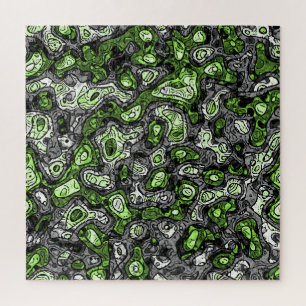 Groovy Trippy Grungy Funky Abstrakt Agender Stolz Puzzle