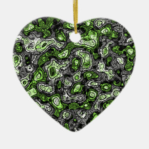 Groovy Trippy Grungy Funky Abstrakte Agender Pride Keramik Ornament