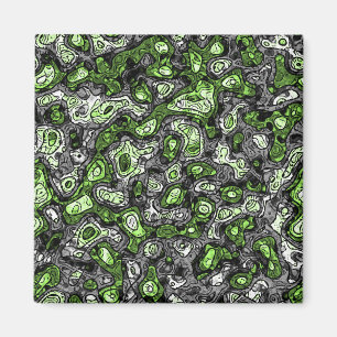Groovy Trippy Grungy Funky Abstrakte Agender Pride Magnet
