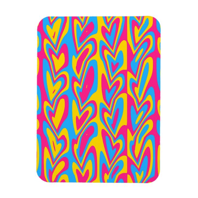 Groovy Trippy-Quirky-Pansexual-Prix Magnet (Vertikal)