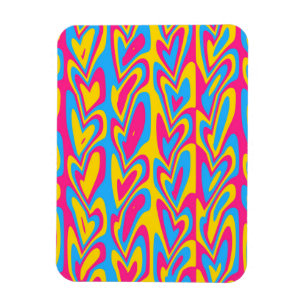 Groovy Trippy Squiggly Quirky pansexuelle Pride Magnet