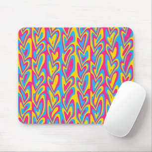 Groovy Trippy Squiggly Quirky Pansexuelle Pride Mousepad