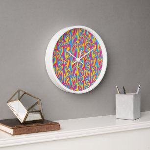 Groovy Trippy Squiggly Quirky pansexuelle Pride  Uhr