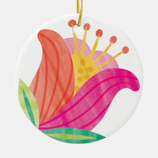 GROOVY TULIP KERAMIK ORNAMENT (Vorne)