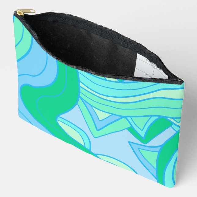Groovy Türkis Zubehörtasche (Offen)