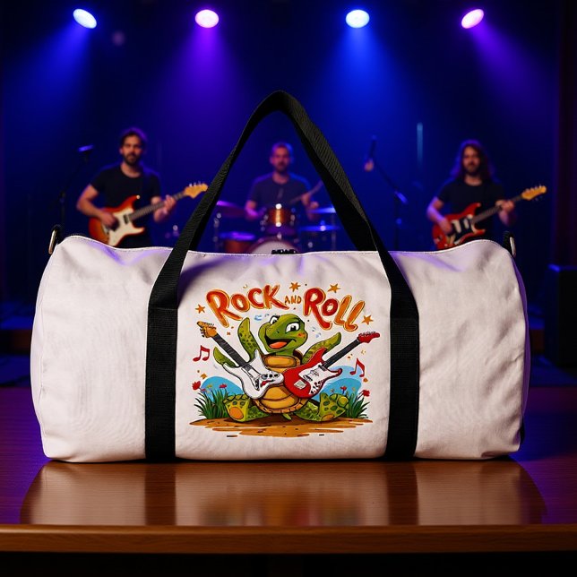 Groovy Turtle Rockstar Rock And Roll Duffle Bag (Von Creator hochgeladen)