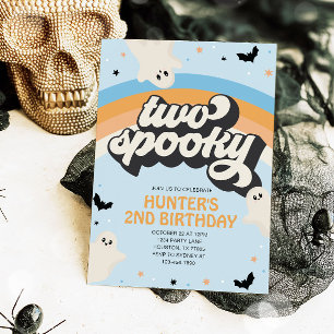 Groovy Two Spooky Boy 2. Geburtstag Halloween Einladung