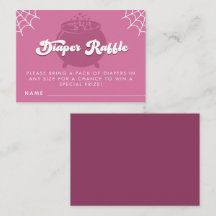 Groovy Typografie Halloween Girl Diaper Raffle